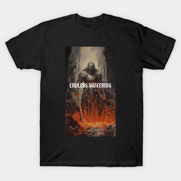 ENDLESS SUFFERING - DARK FANTASY ART STYLE T-Shirt by Vista Threads Co